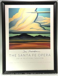 Framed Under Glass Poster for Santa Fe Opera Guild with Artwork by Dan Namingha.  25" x 32"