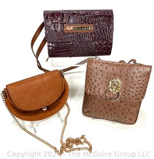 Three (3) New Leather Handbags Including Carlos Santana, Lauren Conrad & Madi Claire