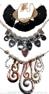 Three (3) Costume Jewelry Statement Necklaces