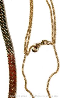 Three (3) Vermeil Chain Necklaces