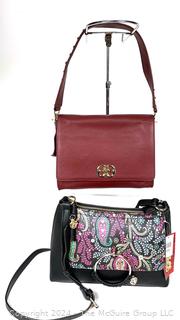 Two (2) New Leather Handbags Including Carlos Santana and Emma Fox