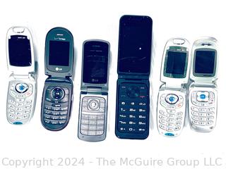 Six (6) Flip-Phones (untested)