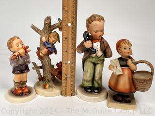 Four (4) Porcelain Hummel Figurines by Goebel Germany 
