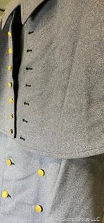 Men’s Gray Wool Double Breasted US Military Academy West Point Cadet Store Coat