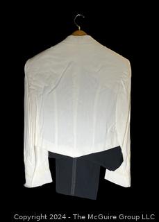 Hand Tailored Dress White Style Jacket with Black Trousers