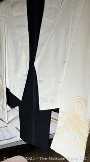 Hand Tailored Dress White Style Jacket with Black Trousers