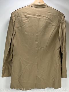 WWII US Army Officer Tan Jacket and Pants with Army Ground Forces Patch and Buttons