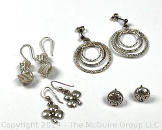 Four (4) Pairs of Dangle Earrings