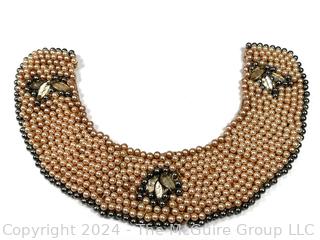 Faux Pearl Bib Collar