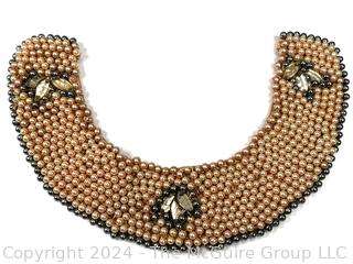 Faux Pearl Bib Collar