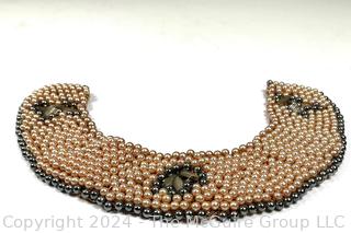 Faux Pearl Bib Collar