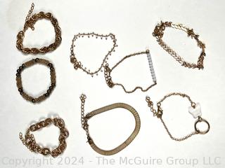 Eight (8) Chain Bracelets