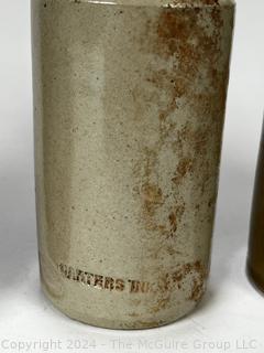 Five (5) 19th Century Stoneware Beer Bottles