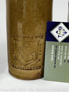 Five (5) 19th Century Stoneware Beer Bottles