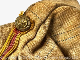 C 1900 Child's Hat with Early US Navy Buttons (Fouled Anchor variety) with Red and Gold Woven Band