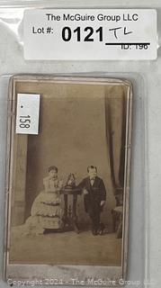 CDV Photo Cabinet Card of General Tom Thumb & His Wife Lavinia, Part of Barnum & Bailey Circus 1860's 