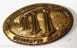 July 1969 San Diego Coronado Bay Bridge Dedication Bronze Medal by Medallic Art 