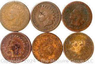 50 Indian Head Copper 1 Cent Penny Coins