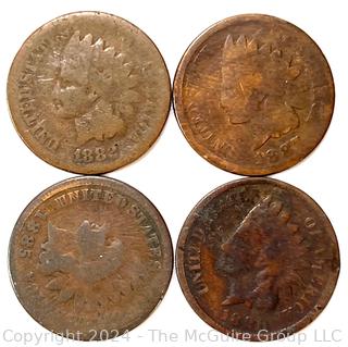 50 Indian Head Copper 1 Cent Penny Coins