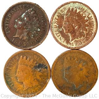 50 Indian Head Copper 1 Cent Penny Coins