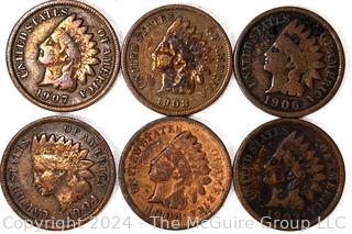 50 Indian Head Copper 1 Cent Penny Coins