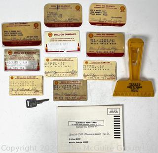 Collection of 1950s Shell Service Station Cards and Promotional Items 