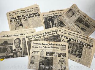 Newspapers Covering the Kennedy Assassination 