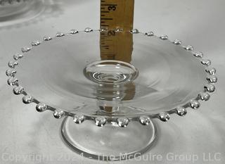 Clear Imperial Glass Candlewick Serving Dishes, Platters and Trays