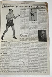 The Chicago Referee Sports Magazine, Published Weekly, July 1926, with Ace Hudkins Boxer on Cover. 