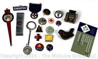 Club and Service Pins, Medals, Money Clip, Etc.