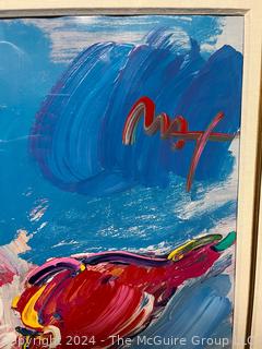 Framed Under Glass "Ascending Angel" Print by Peter Max.  37.5" x 50" 