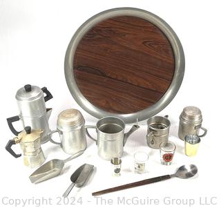 Moka Pots, Shot Glasses and Serving Tray