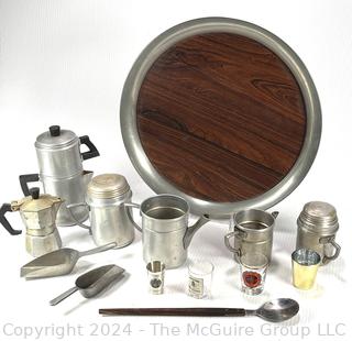 Moka Pots, Shot Glasses and Serving Tray