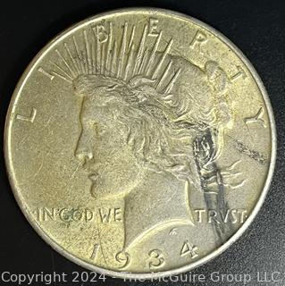 1934 Liberty Head Peace Dollar Coin 