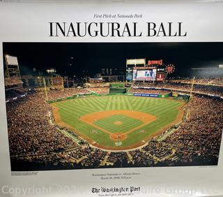 2008 Washington Post Inaugural Ball Washington Nationals Poster.  22” x 28” (Rolled)