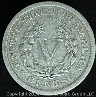 1908 Liberty Head "V" Nickel Coin