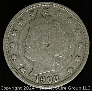 1903 Liberty Head "V" Nickel Coin