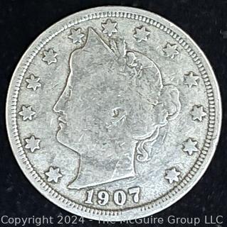 1907 Liberty Head "V" Nickel Coin