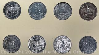 Eight (8) Washington Head Quarter Dollar Coins, various dates and mint marks