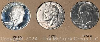 Three (3) Eisenhower Dollar Coins (Proof) Coin