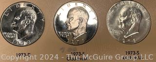 Three (3) Eisenhower One Dollar Coins various dates and mint-marks