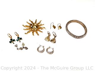 Collection of Costume Jewelry Including Dangle Earrings