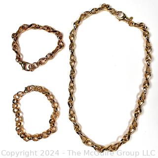 Vermeil 925 Link Bracelets and Necklace