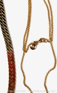 Three (3) Vermeil Chain Necklaces