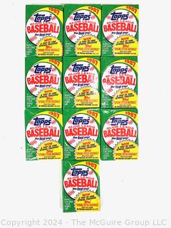 Ten (10) Unopened Packs of 1987 Topps Baseball Cards