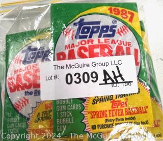 Ten (10) Unopened Packs of 1987 Topps Baseball Cards