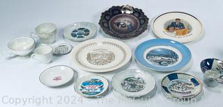 Porcelain China Souvenir and Collectors Plates 