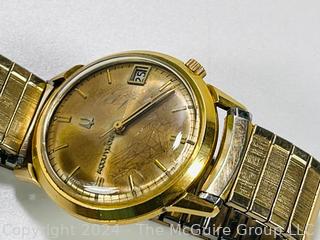 Bulova Accutron Men’s Wristwatch with 14kt Gold Filled Case.  Presented as retirement gift in 1947. Untested