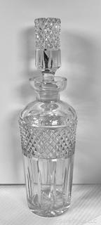 Clear Cut Crystal Liquor Decanter with Stopper