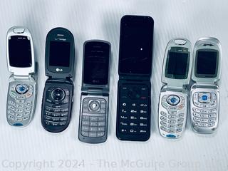 Six (6) Flip-Phones (untested)